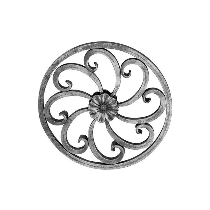 Cast Iron Flower Rosette Wall Décor 3 1/2" INCH Round x 3/8" thick-all dims appr 